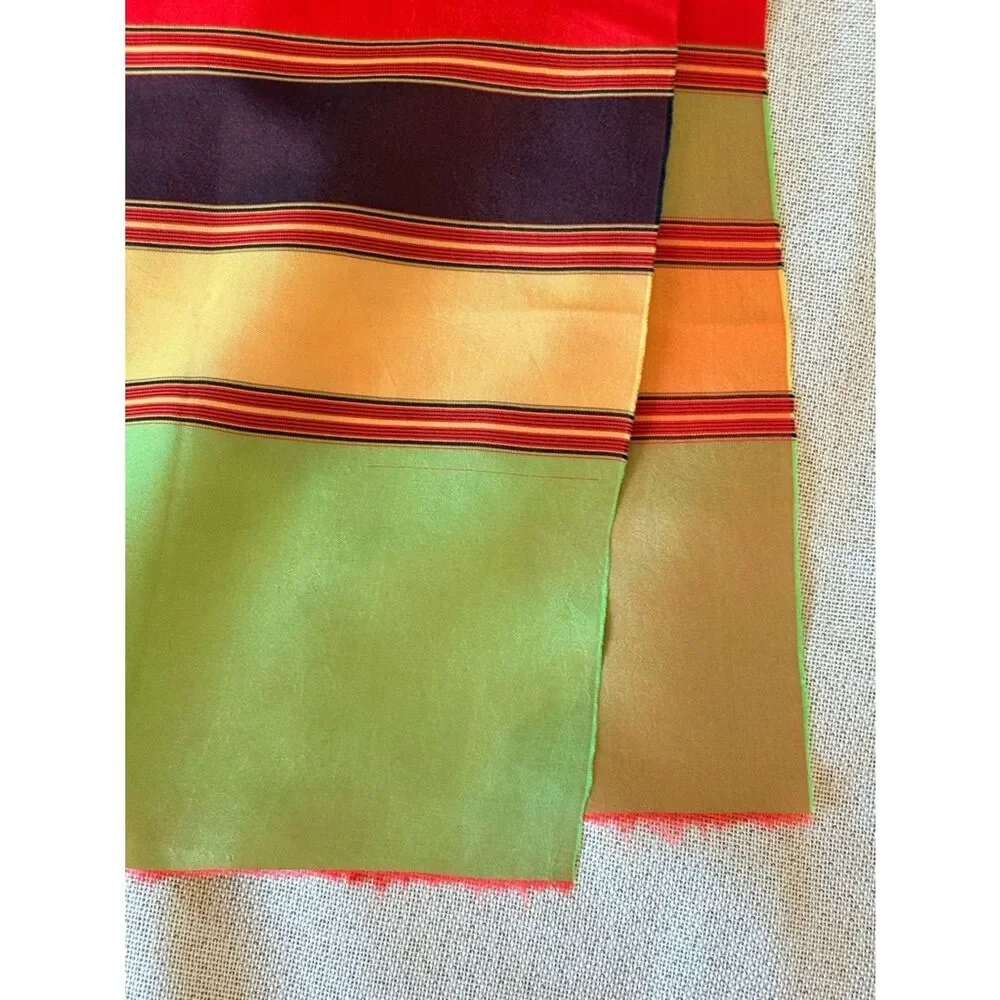 Echo Silk Scarf Italy Striped Satin Men’s Unisex